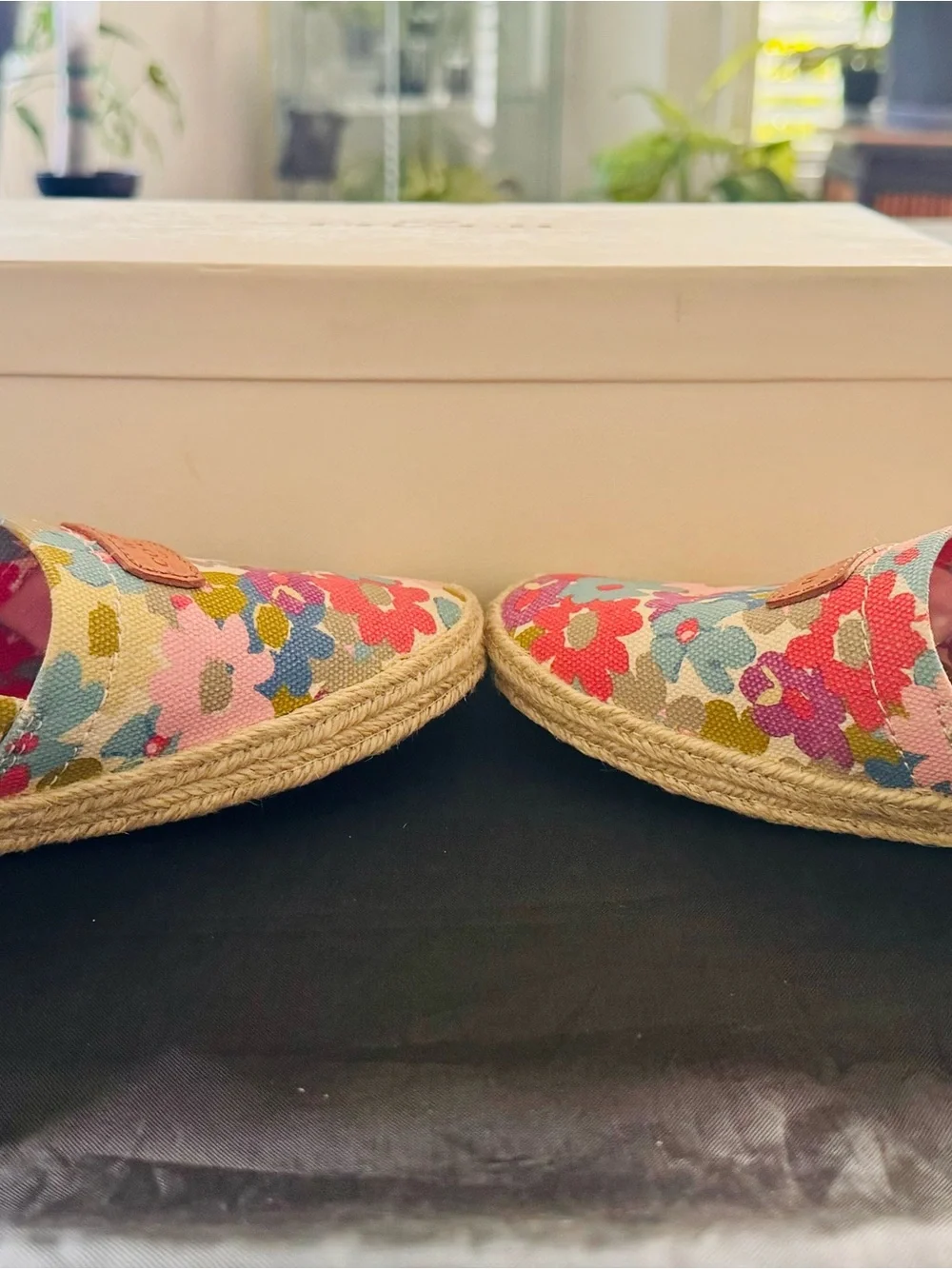 COACH Floral Canvas Espadrilles in Pink Multi